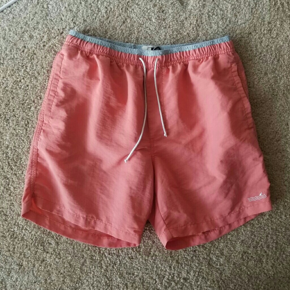 Peach Coral Swim Trunks